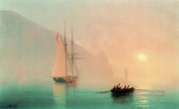 ayu dag on a foggy day 1853 Romantic Ivan Aivazovsky Russian Oil Paintings